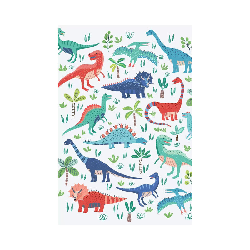 Dino Fun I by Nancy Mckenzie - Wrapped Canvas Gallery-Wrapped Canvas Giclée, 101.6 cm H x 66.04 cm W x 1.91 cm D