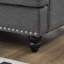 59,5 po. Housse de salon moderne en tissu classique gris en polyester.-1674911905