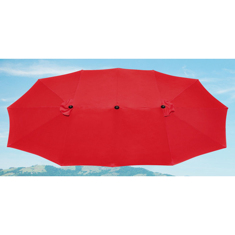 Parasol de remplacement à double face 14 pi 14 pi, Rouge