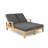 Io Outdoor Teak Wood Chaise Lounge