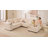 110"W Corduroy L‑Shaped Sectional Sofa with Pull‑Out Bed , Ottoman & USB Charging Ports-393528875