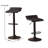 Belham Swivel Black Bonded Leather Adjustable Bar Stool, Set Of 2