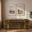 Banc ottoman moderne rembourré avec compartiment de rangement dissimulé, couvercle rabattable et bandes décoratives en métal doré-1516507296-1516507309