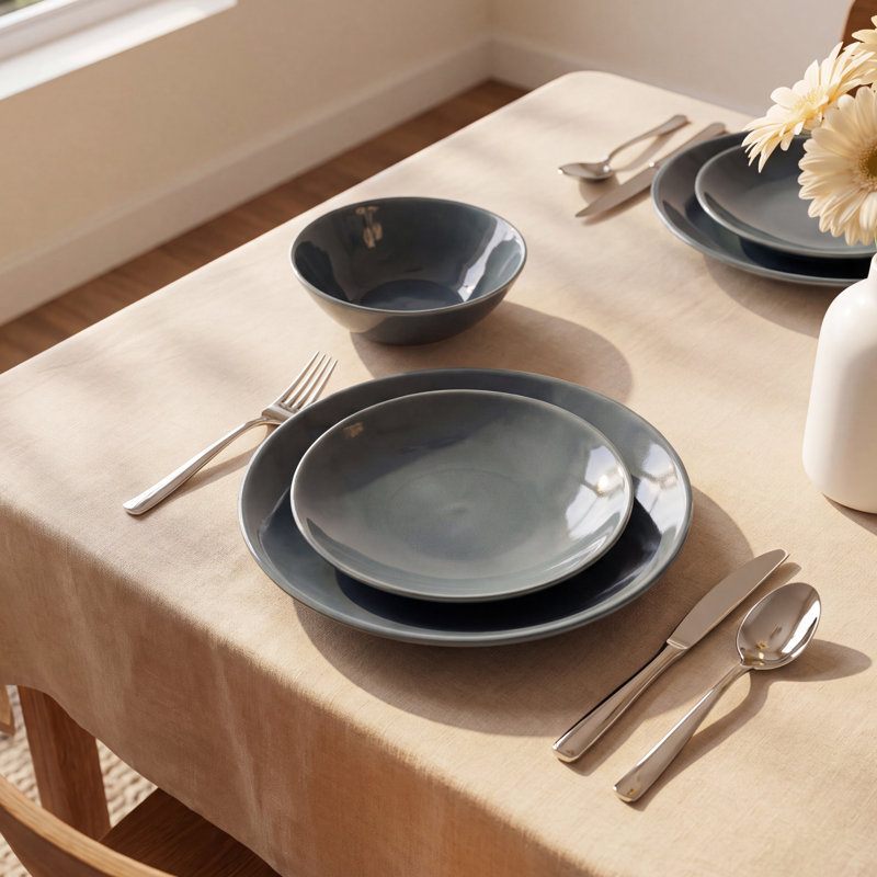 Beth Piece Stoneware Dinnerware Set, Adriatic