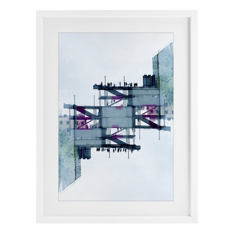 Structure symétrique industrielle, impression sous verre, conception de Robin Vandenabeele, H 23 po x l 17 po