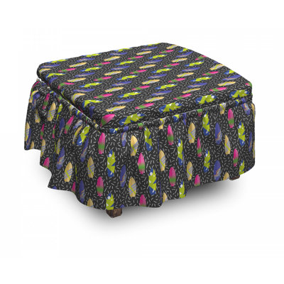 Box Cushion Ottoman Slipcover