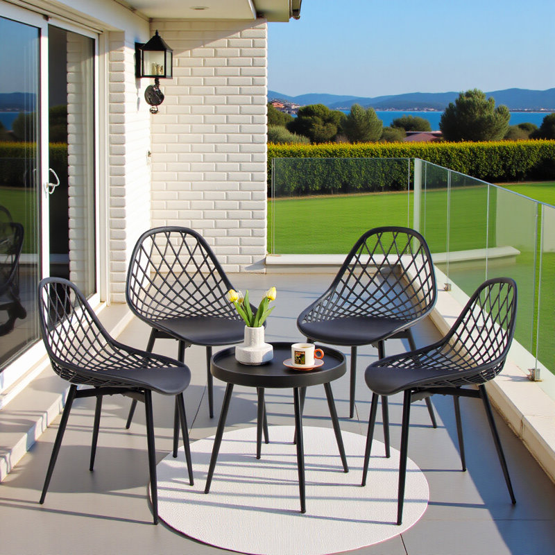 Outdoor Patio Dining Side Chair, 4
