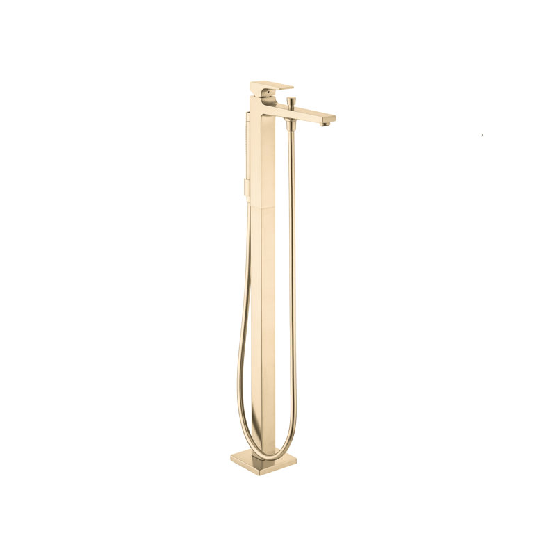 Metropol Freestanding Tub Filler Trim with Lever Handle and 1.75 GPM Handshower Trim Set Only, Brushed Gold Optic