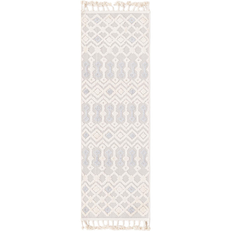 Beige Groton / gris, Tapis de couloir 2 pi x 6 pi