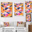 Décoration abstraite rose et orange Boho Landscape I - Boho-695534640-695534644