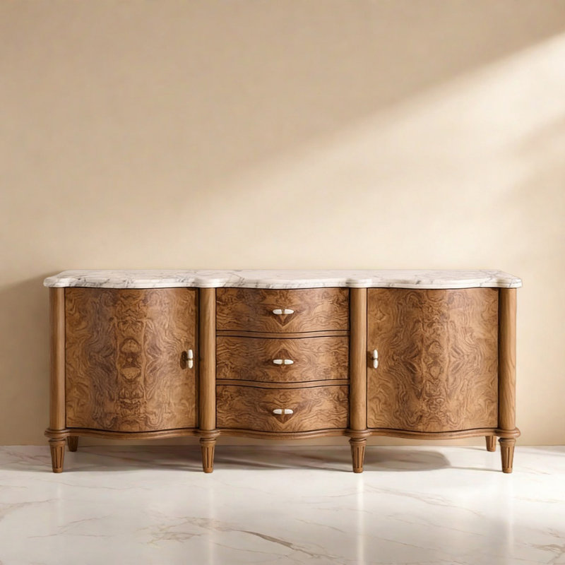 Retro Multifunctional Console Table, 31.5" H x 70.87" W x 19.69" D