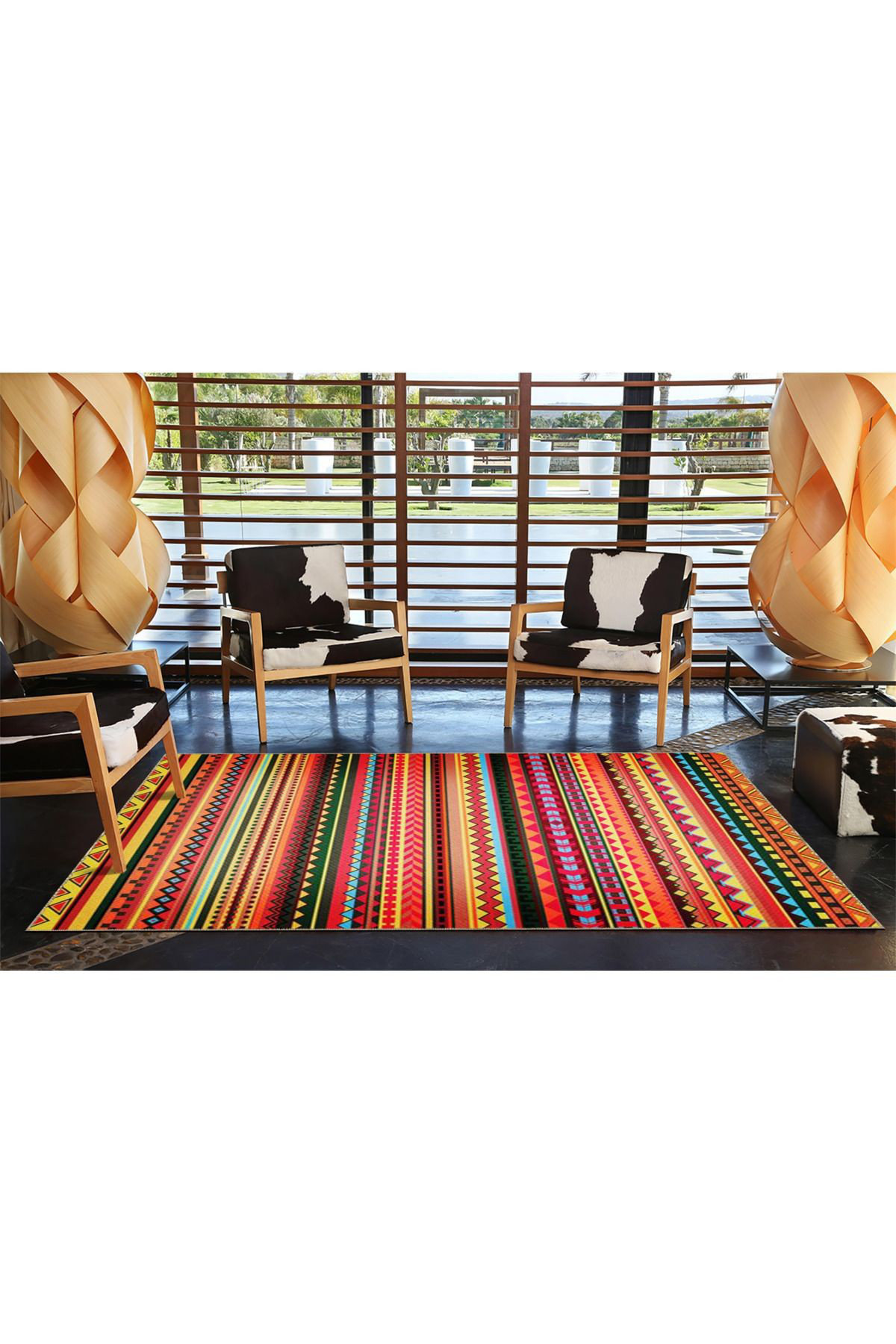 Triangle Kitchen Rugs Hokku Designs Orange Toned Triangle Geometric Patterned Modern ...