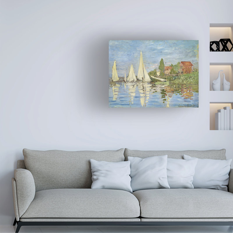 Régates à Argenteuil sur toile, H 24 po x l 32 po x P 2 po