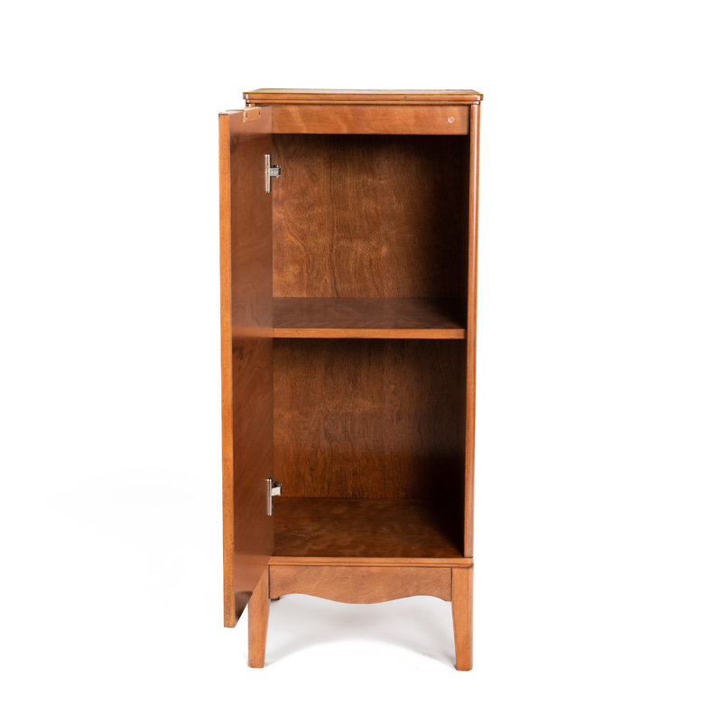 Rangement autoportant pour la salle de bain - Construction, - Surface résistante, Armoire silencieuse à porte magnétique rouge-brun, Facile à nettoyer 14,5 po 12,6 po 35,7 po, ouverture douce