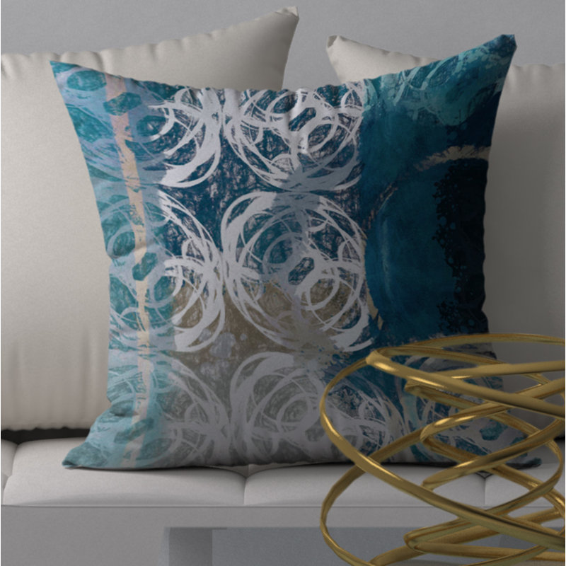 Housse de coussin décorative carrée/insert, 24 po x 24 po