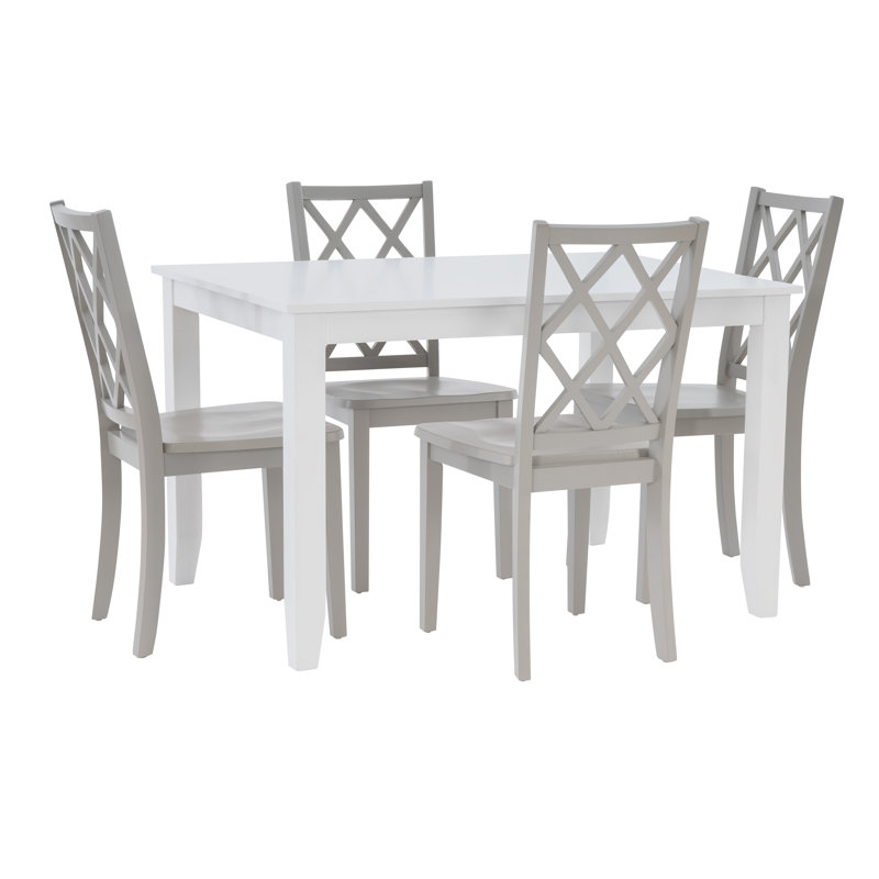 4 - Person Four Leg Dining Set, Gray