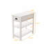 Wood Narrow Sided, Table Sofa Side Table with Drawers and Partition in 180 Flip Over Design-765032754