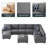 Reversible Flexible Combination Modular Sectional-459429294