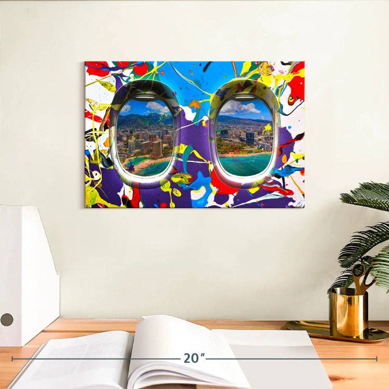 Mehar Abstract Airplane Window, 8" H x 12" W