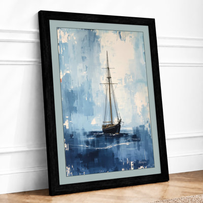 Sailboat In Mist Coastal - Print