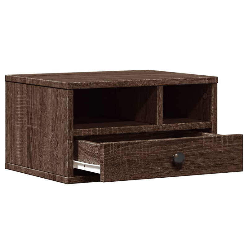 22.5cm H x 40cm W Printer Stand, Brown Oak