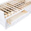 Lit plateforme simple blanc en bois avec armoire verticale tout-en-un, 4 tiroirs de chaque côté et tête de lit pour une élégance multiple-1412655657