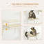 Ensemble de 6 tablettes murales pour chat 6 pièces pour chats d'intérieur, plateformes de saut à hauteur réglable et hamac pour chat, tablettes et perchoirs pour arbre à chat mural, ensemble de tablettes d'escalade pour chat, crème