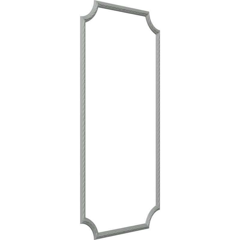Moulure à panneau de feuilles d'acanthe Reeded, L 31 po x H 62 po, Simple