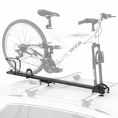 Porte-vélos de toit de 16 kg (35 lb), support vertical pour 1 vélo, pour voiture et VUS, en alliage d'aluminium et acier Q235, fixation sur le toit pour un transport et un rangement sécuritaires de votre vélo, noir.