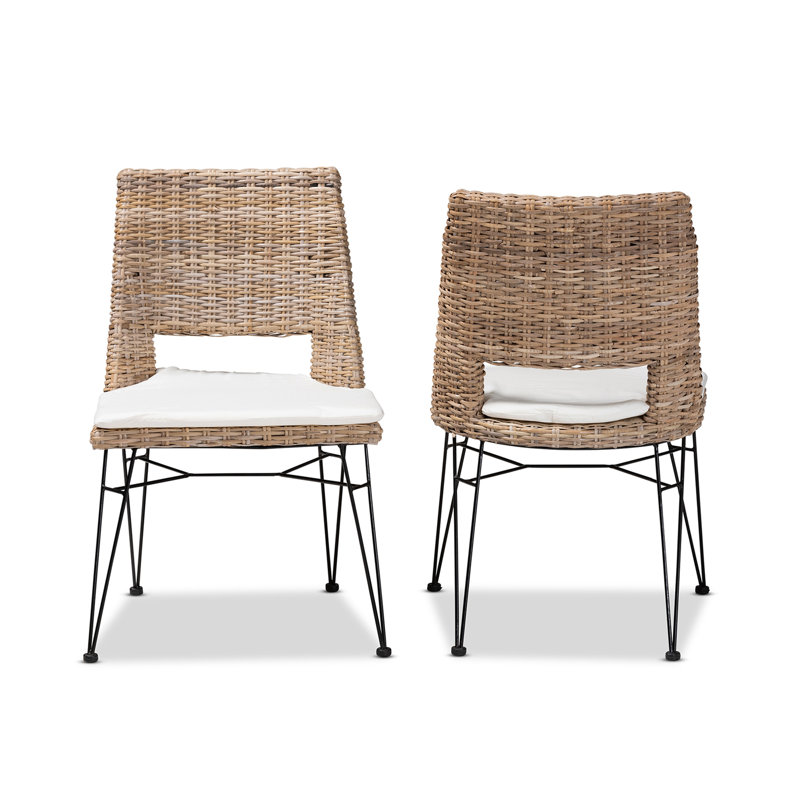 Ensemble 2 pièces de chaises de salle à manger avec coussins Modern