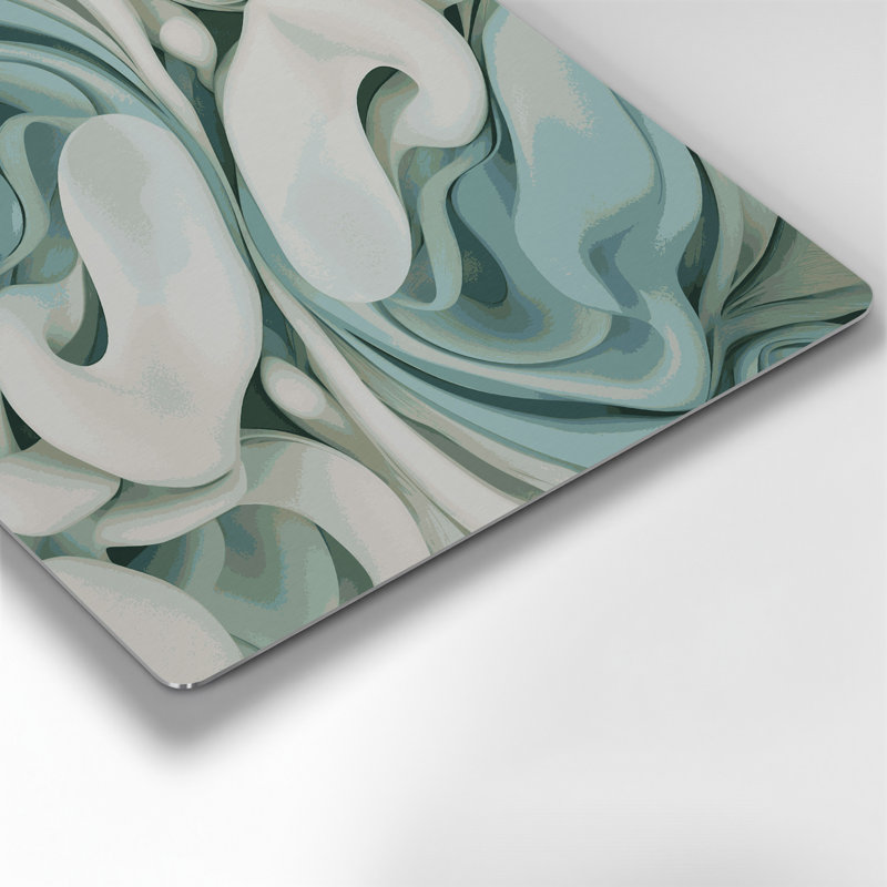 Biomorphic Abstraction 30, art mural vert en métal, H 16 po x l 16 po