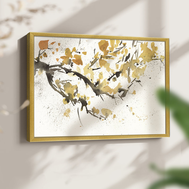Branche d'arbre aquarelle I - reproduction encadrée - réarmable