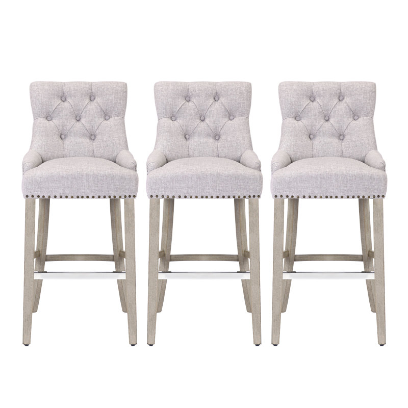 Tabouret de bar 29 po Wren, Gris clair