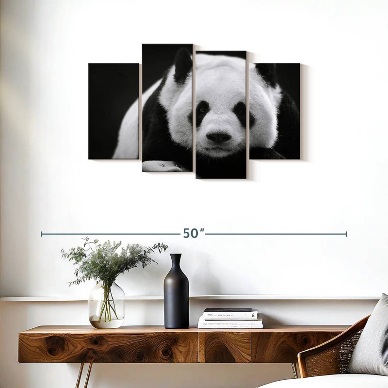 Panda sérieux Brampt, H 22 po x l 36 po
