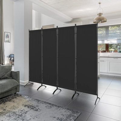 Room Divider, Upgraded Folding Privacy Screens, 4 Panel Partitions 88", Wall Dividers Portable Separating For Home Office Bedroom Dorm Decor