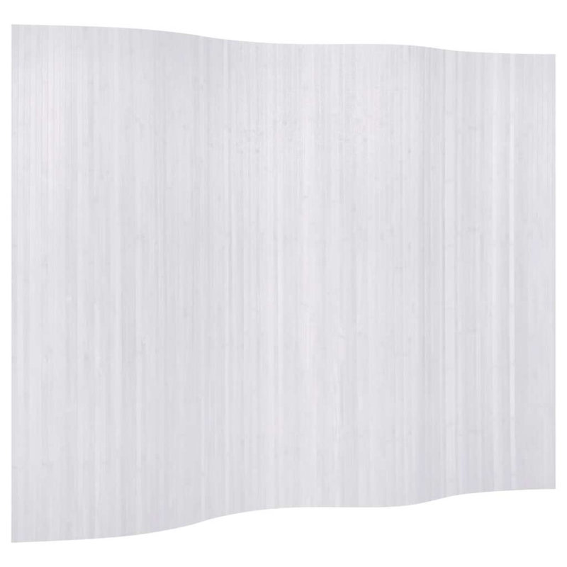 Cloison intérieure en bambou à rideau en bambou opaque 98,4 x 65 po, 65" H x 98.4" W x 0.1" D, White