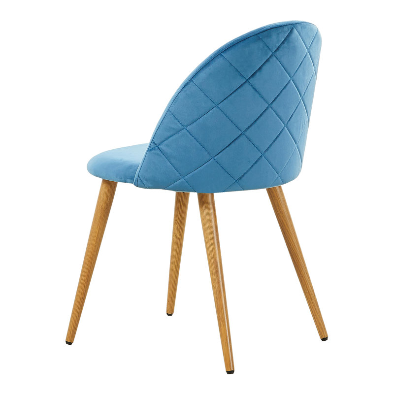 Assael Velvet Upholstered Side Chair, Blue