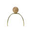 Lighting, H 22 po, lampe de table, corde brune, abat-jour beige, transitionnel
