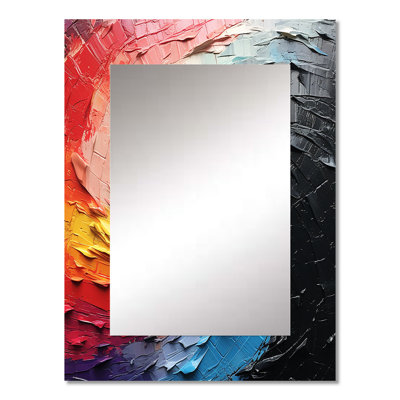 Minimalism Rainbow Prismatic Dreams - Rainbow Wall Mirror, Traditional Decorative Mirror, Printed Metal Art