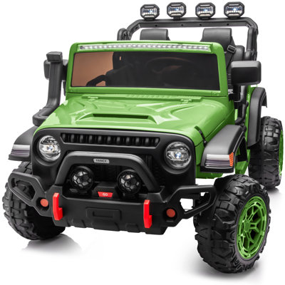 Voiture électrique 2 x 2 roues motrices pour enfants 2 roues motrices avec télécommande, Bluetooth