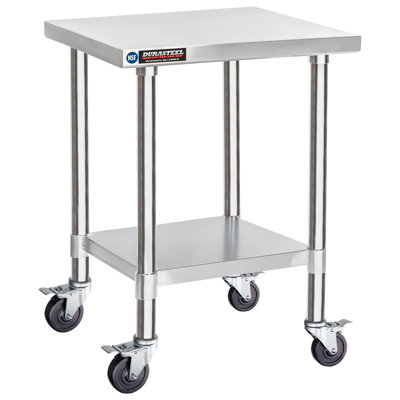 Stainless Steel Work Table with Undershelf / Size: 34" H x 18" W x 30" L