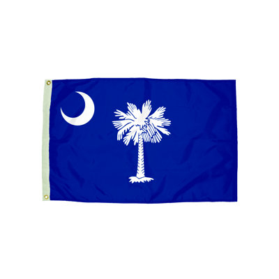 Drapeau de maison en nylon 3 x 5 pi Carolina avec tête et œillets Carolina