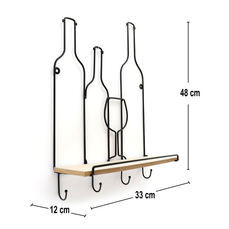 Deatrich Accent Shelf with Hooks