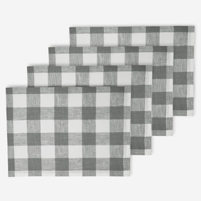 Buffalo Check - 100% Pure Linen Placemats
