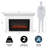 Cleo Real Flame 75.75 " W White Freestanding Electric