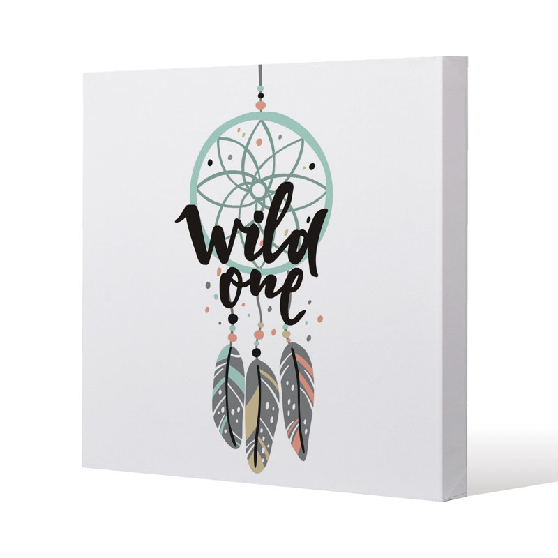 Cute print in Boho style Slim Style Canvas Print, 15mm Slim Real wood., 60 cm H x 60 cm W