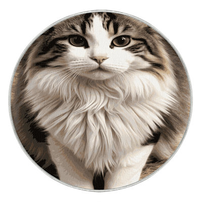 Washable Domestic Longhair Cats Area Rug