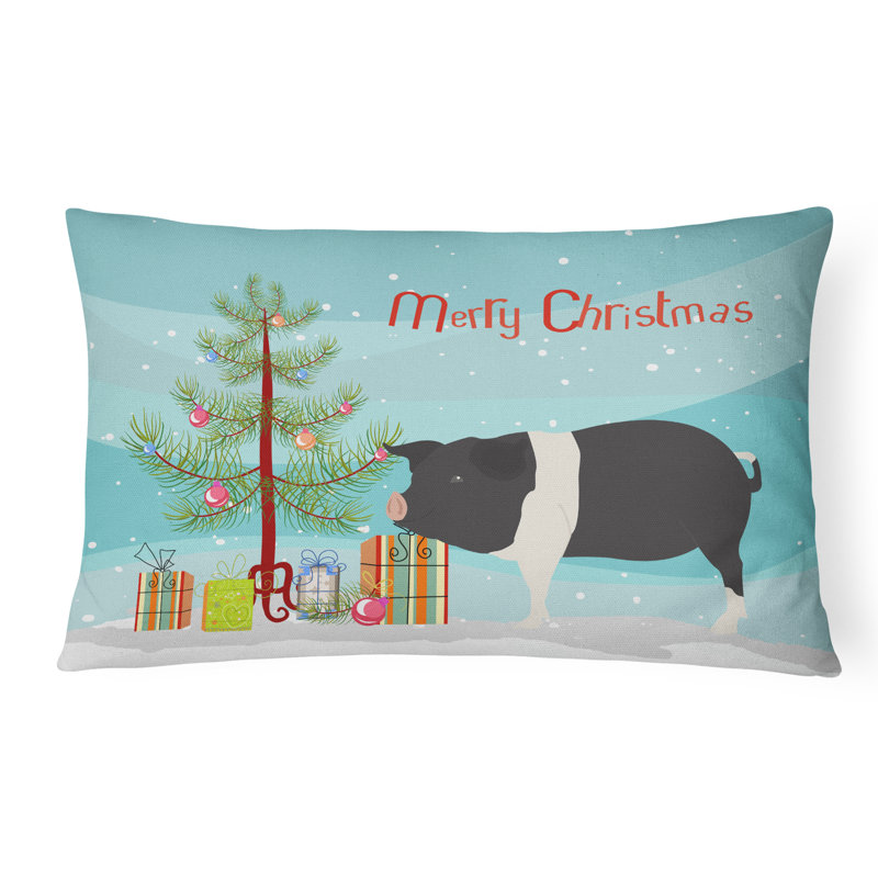  Coussin décoratif intérieur / extérieur Hampshire Pig Christmas