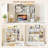 Desktop Bookshelf with 7 Open Cubbies & 3 Adjustable Shelves for Home Office Dorm White