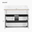 Armoire murale suspendue 24 po avec tiroir double, petit lavabo de salle de bain rectangulaire flottant avec trou de robinet simple et trop-plein, armoire de salle de bain moderne avec lavabo en céramique-516575935